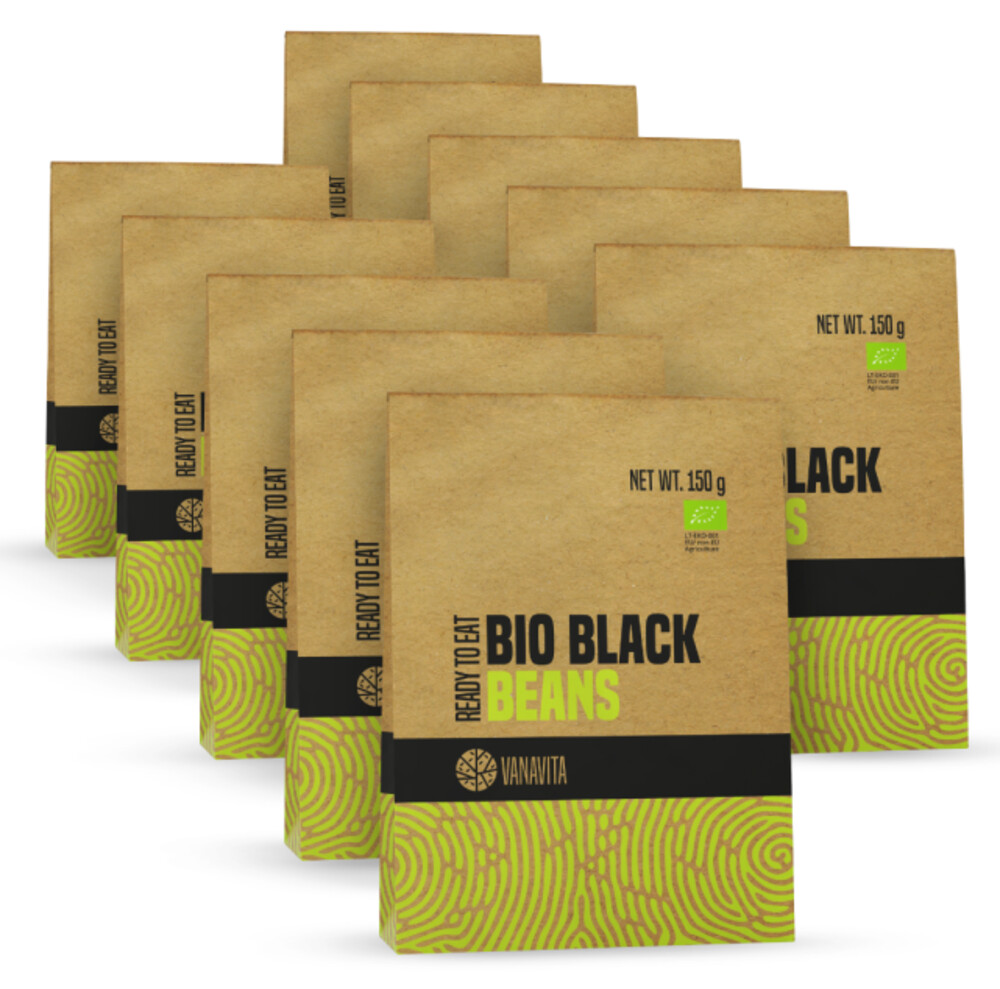 BIO Černá fazole - Ready to eat - VanaVita 10 x 150 g