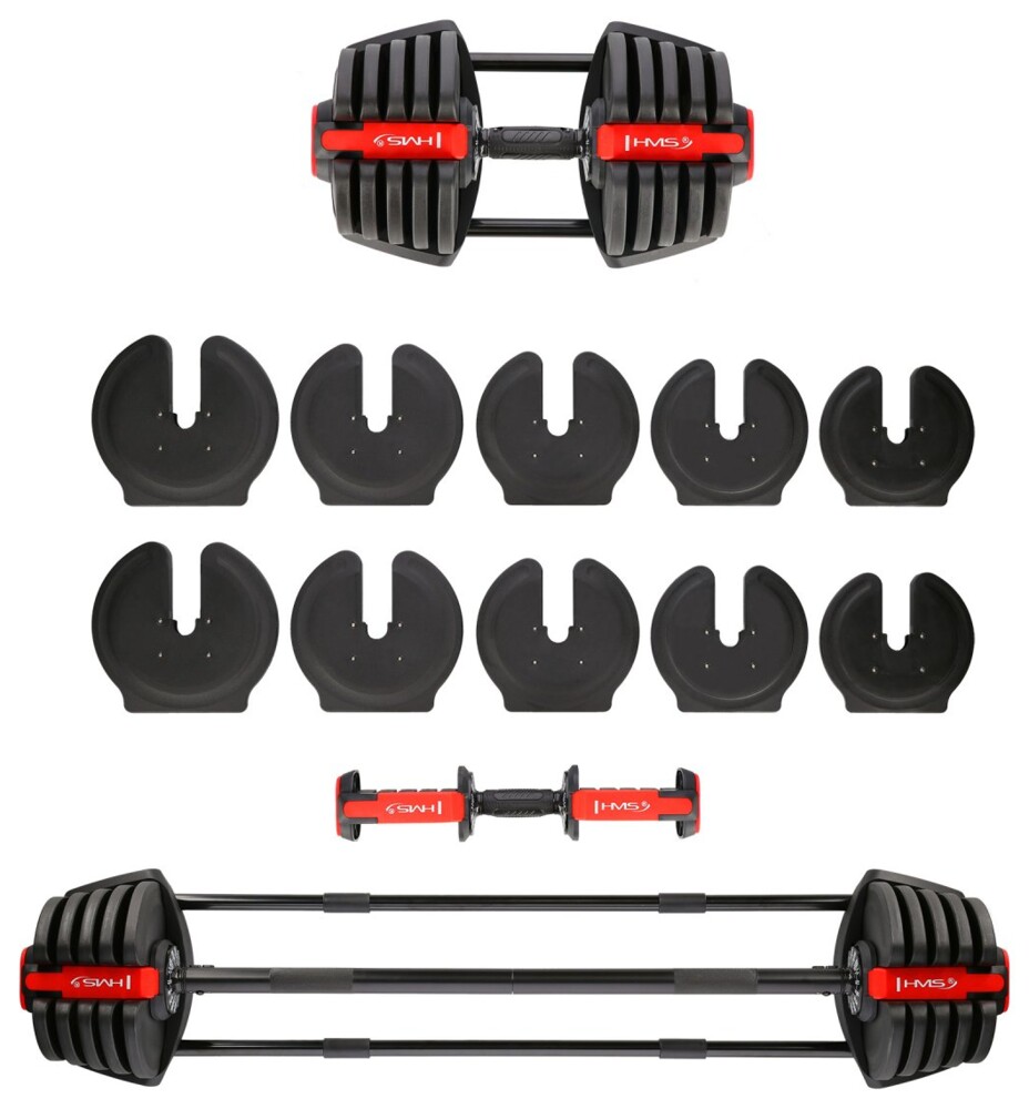 Jednoručná / obojručná variabilná činka SGR40 PRO SET 2v1 40 kg