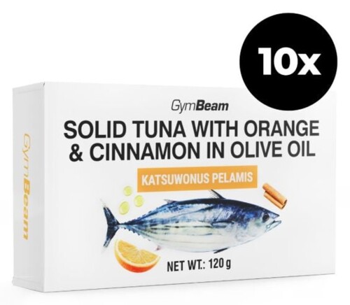 Tuňák v olivovém oleji s pomerančem a skořicí 10 x 120 g