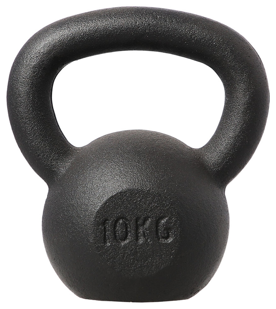 Liatinový kettlebell KZG10 10 kg, čierny