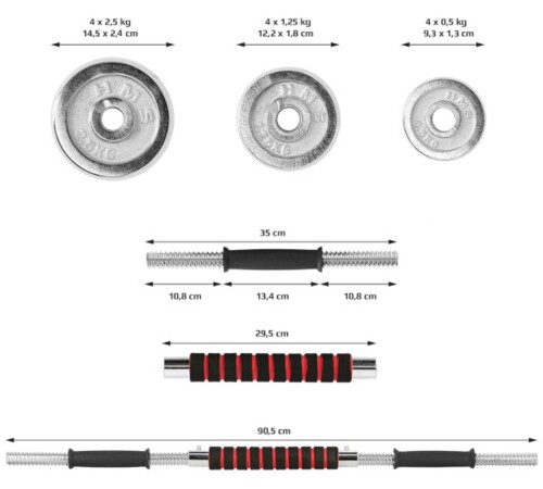 Sada činiek v kufríku STC21 21 kg