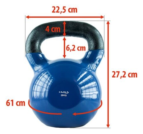 KN 28 KG KETTLEBELL POKRYTÝ VINYLOM 