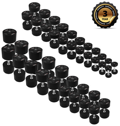 Sada jednoručních polyuretanových činek HPC set 2 x 2,5 - 50 KG CPU - 1050 KG