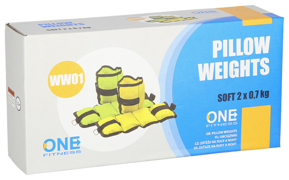 Záťaže na zápästie a členky WW01 2 x 0,7 kg žlté