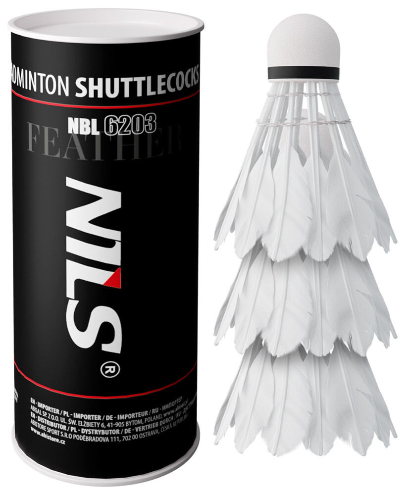 Badmintonové loptičky z pier NBL6203 3 ks