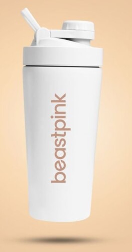 Šejkr Steel 650 ml White - BeastPink 