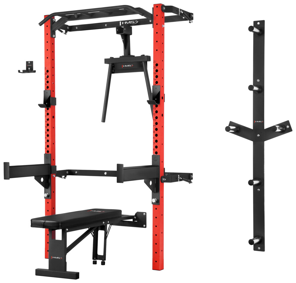 Multifunkčný posilňovací stojan - Power Rack KLT22 červený