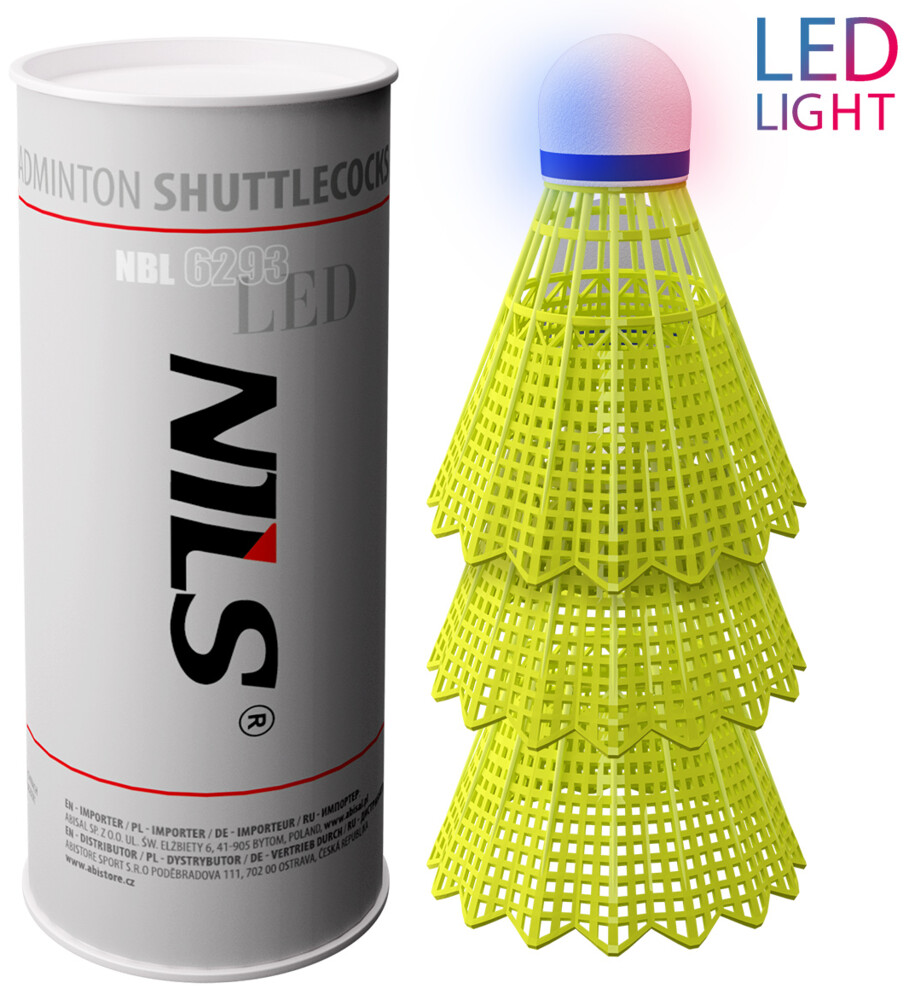Bedmintonové loptičky NBL6293 s LED 3 ks