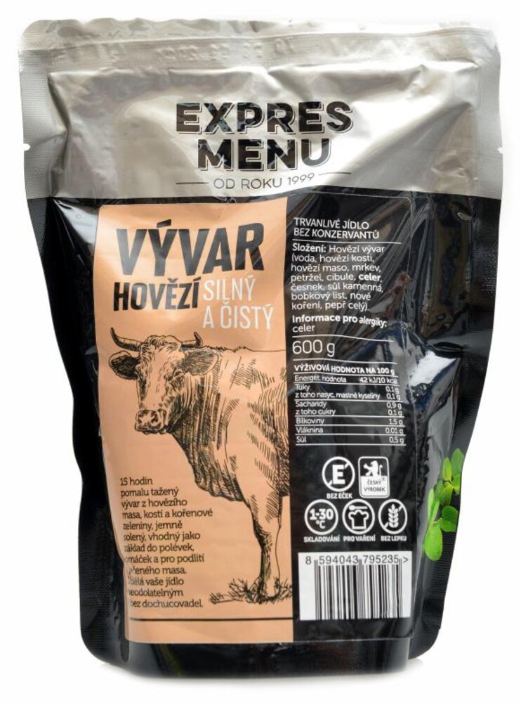 Hovězí vývar se zeleninou 600g
