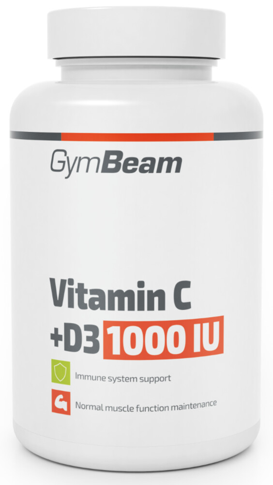 Vitamín C + D3 1000 IU 90 kaps.