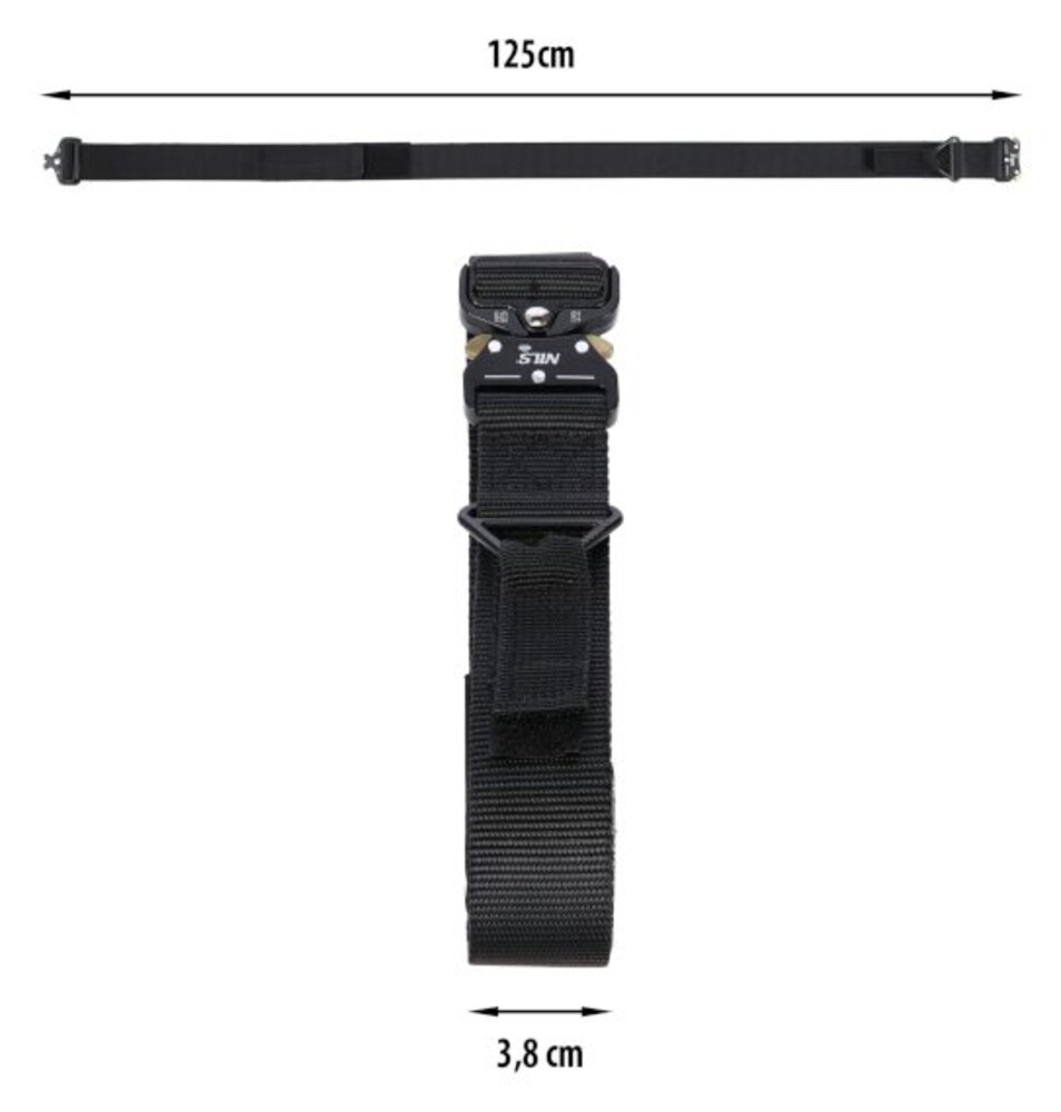 Taktický opasek NILS Camp NC1729 černý 125 cm