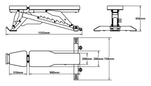 Variabilní posilovací lavice L3150