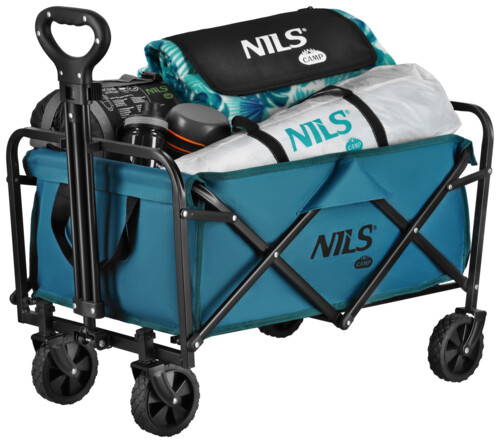 Skládací kempingový vozík NILS Camp NC4306 tyrkysový