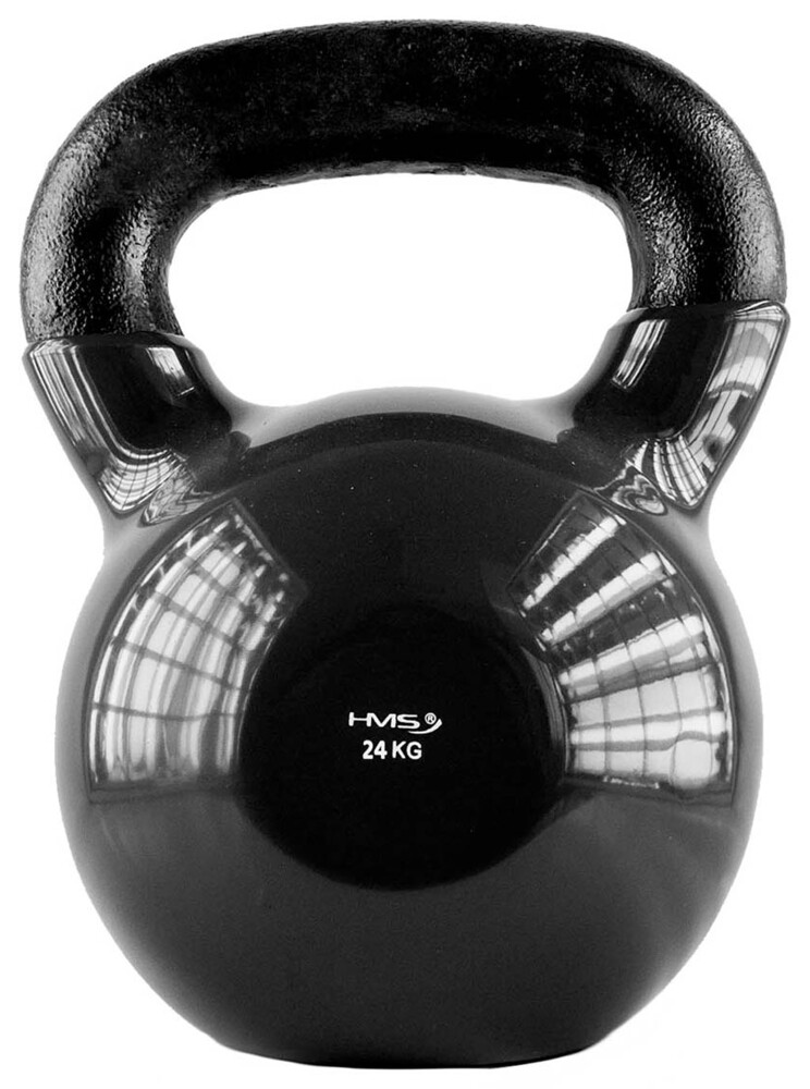 Kettlebell pokrytý vinylom KNV24 24 kg, čierny
