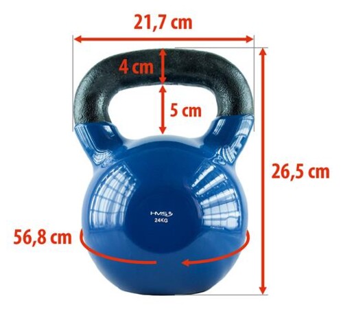 KN 24 KG KETTLEBELL POKRYTÝ VINYLOM 