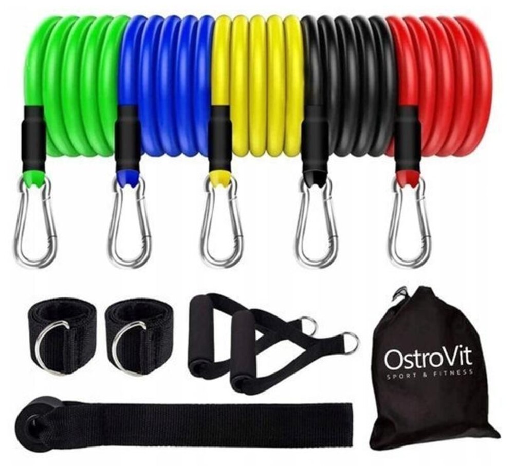 Expander training bands set 5 kusů tréninkových pásů
