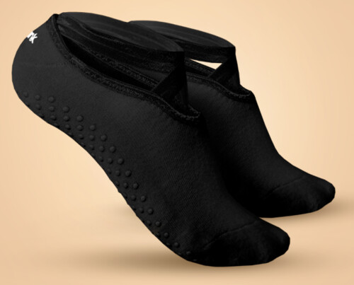 Ponožky Grip Yoga Socks Black - BeastPink 