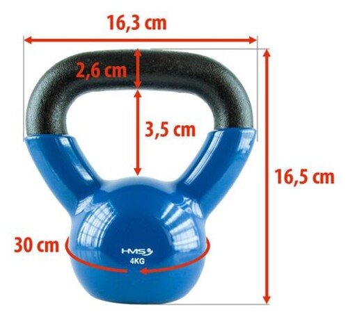 KN 4 KG KETTLEBELL POKRYTÝ VINYLOM 