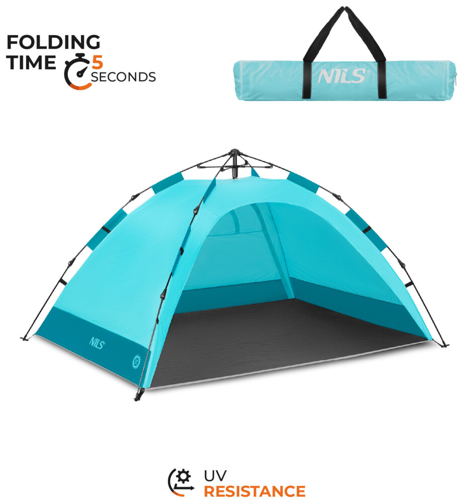 Automatický pop-up plážový stan NC4802 modrý