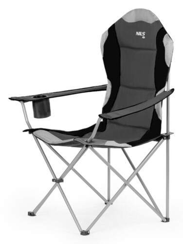Skládací křeslo NILS Camp NC3080 tmavě šedé