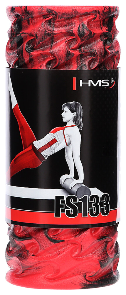 Fitness valec FS133, 33 cm, červený