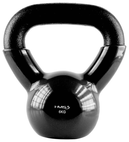 Kettlebell pokrytý vinylom KNV06 6 kg, čierny
