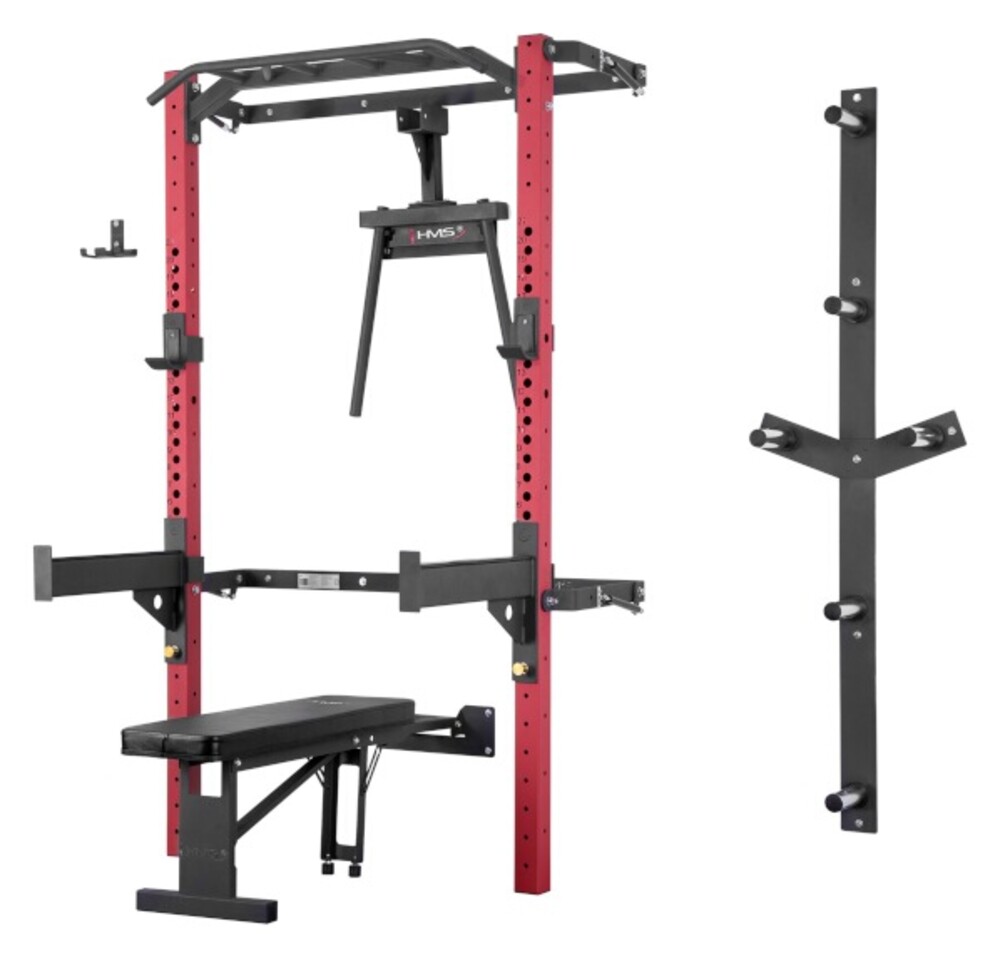 Multifunkčný posilňovací stojan - Power Rack KLT22 červený