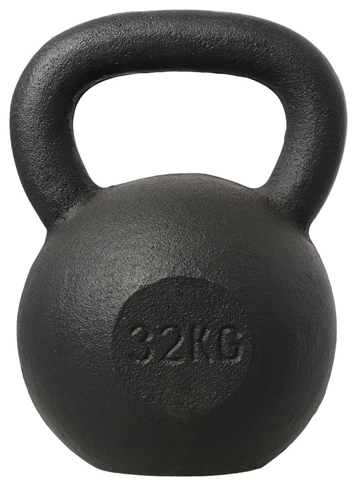 Liatinový kettlebell KZG32 32 kg, čierny