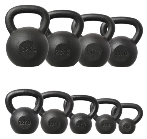 Litinový kettlebell KZG10 10 kg, černý