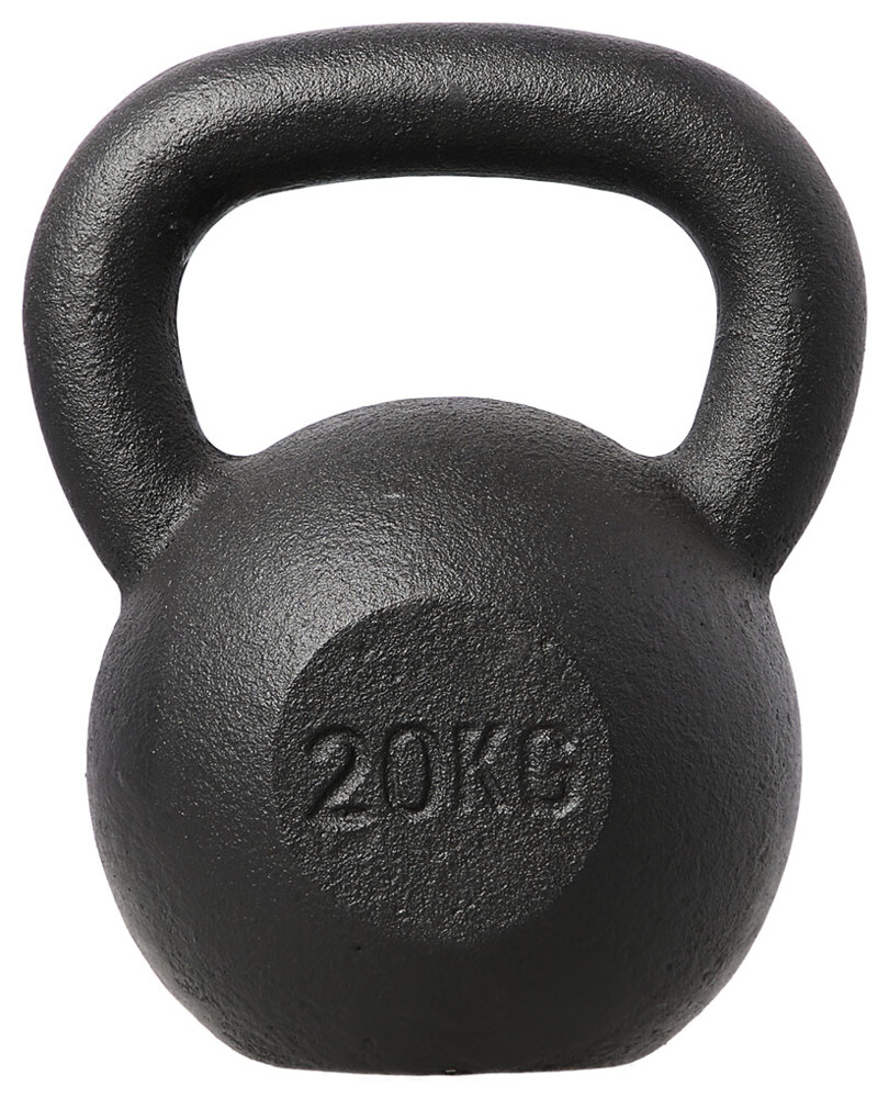 Liatinový kettlebell KZG20 20 kg, čierny