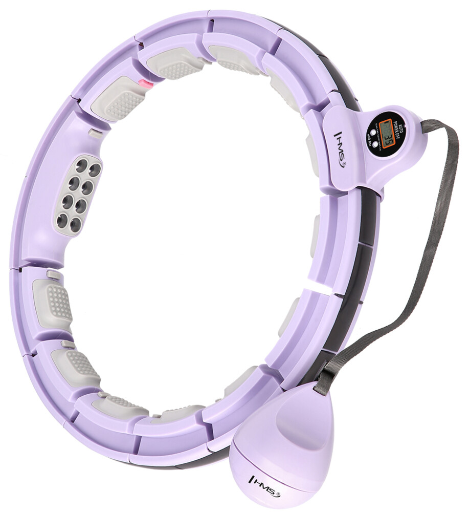 Masážní hula hoop HHM13 se závažím, magnety a počítadlem fialová