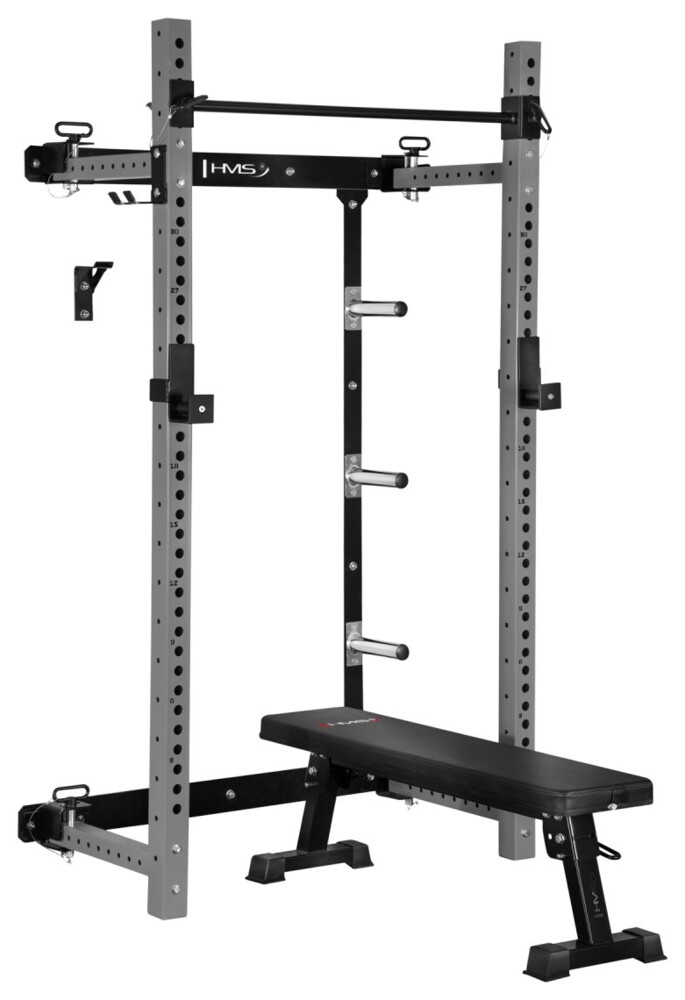 Multifunkční skládací posilovací stojan - Power Rack KLT34 šedý