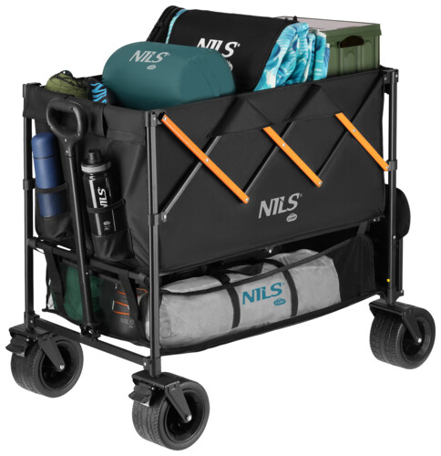 Kempingový vozík NILS Camp NC2607 XXL 160L černo-oranžový