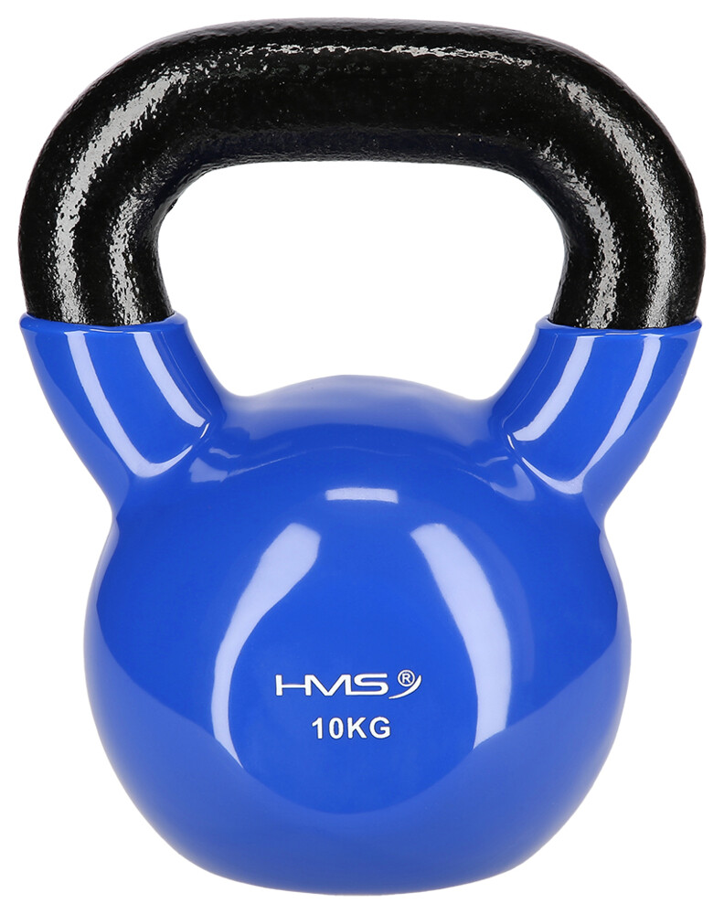 Kettlebell pokrytý vinylom KN 10 kg, modrý