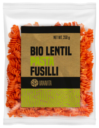 BIO Těstoviny z čočky - vřetena - VanaVita 250 g
