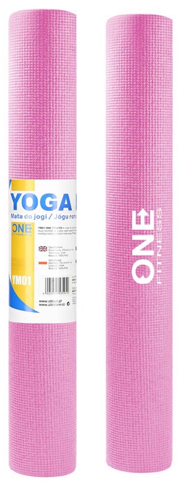 Podložka pro jógu ONE Fitness YM01 růžová