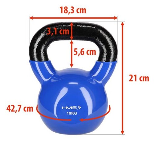 Kettlebel KN 10 kg pokrytý vinylem