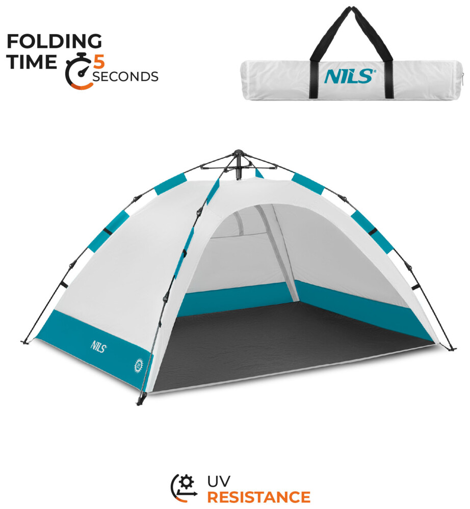 Automatický pop-up plážový stan NC4802 šedý