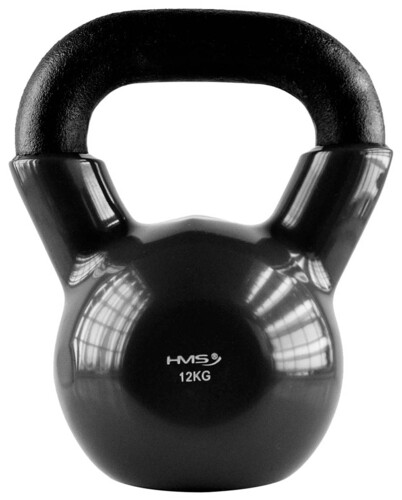 Kettlebell pokrytý vinylom KNV12 12 kg, čierny