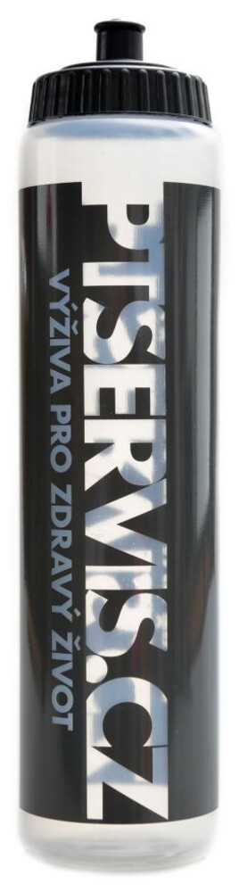 Bidon cyklo lahev 1000 ml čirá s černým víčkem