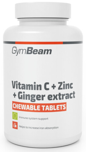Vitamín C + Zinek + extrakt ze zázvoru tablety na cucání 90 tbl