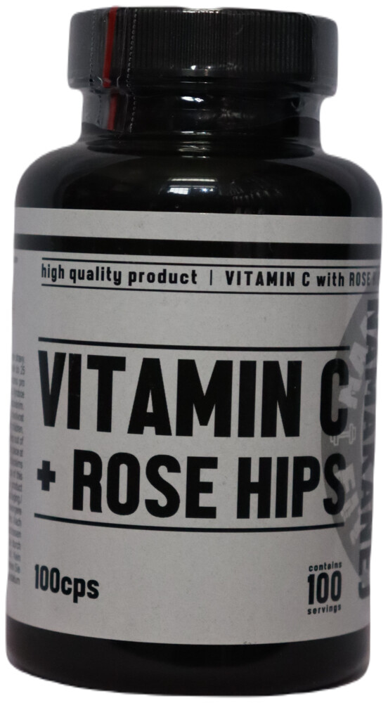 Vitamín C + Rose hips 100 kapslí