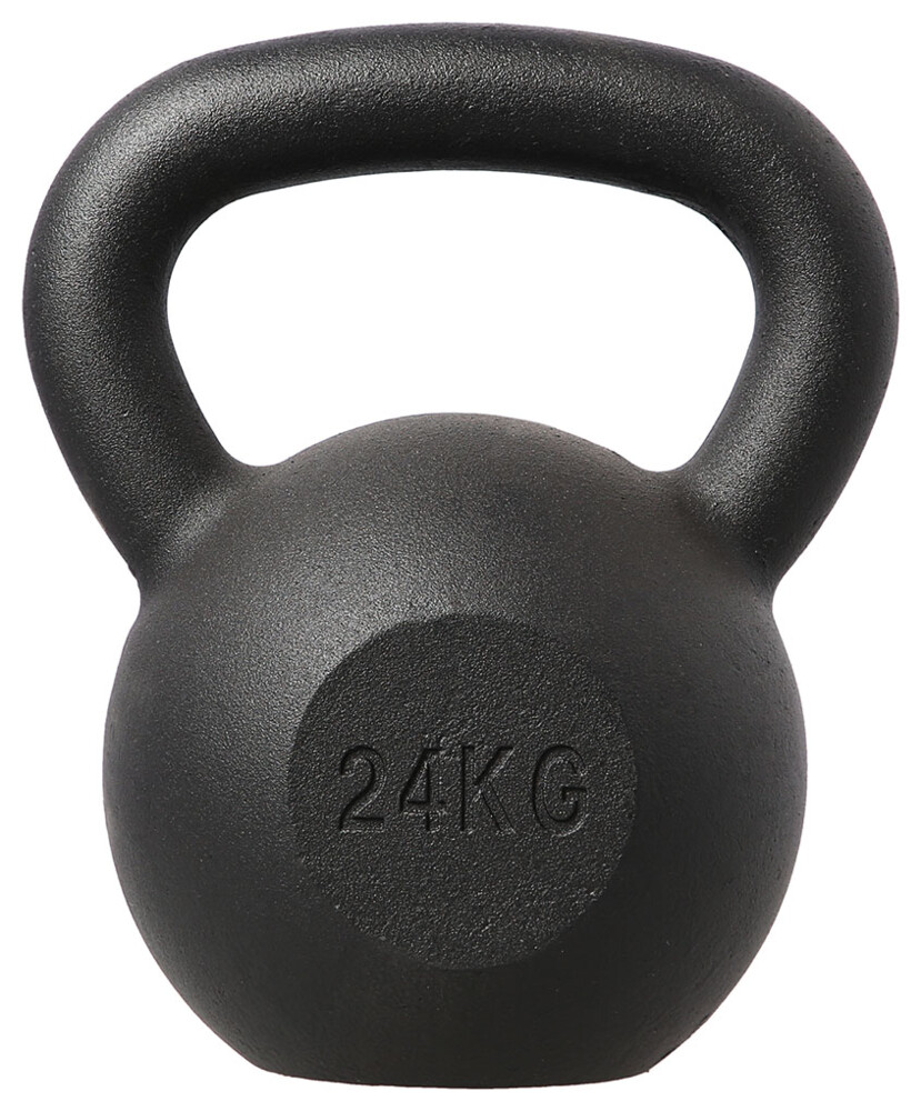 Liatinový kettlebell KZG24 24 kg, čierny