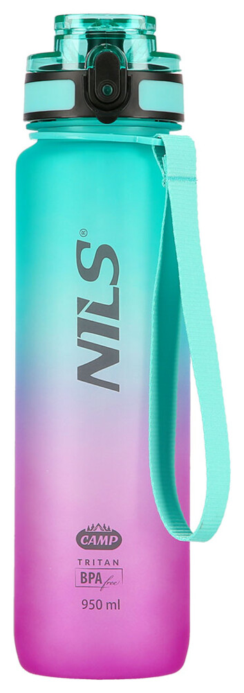 Tritanová láhev na pití NILS Camp NCD04 950 ml zeleno-růžová