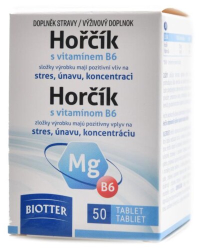 Hořčík 125mg s vitamínem B6 50 tablet