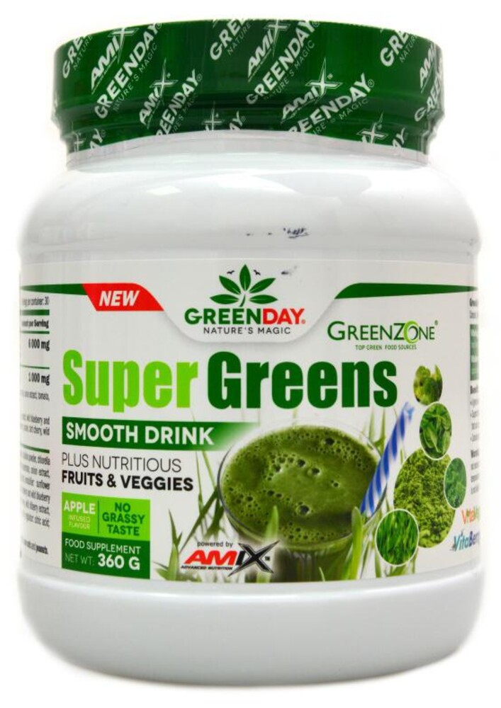 Super Greens Smooth Drink 360g zelené jablko