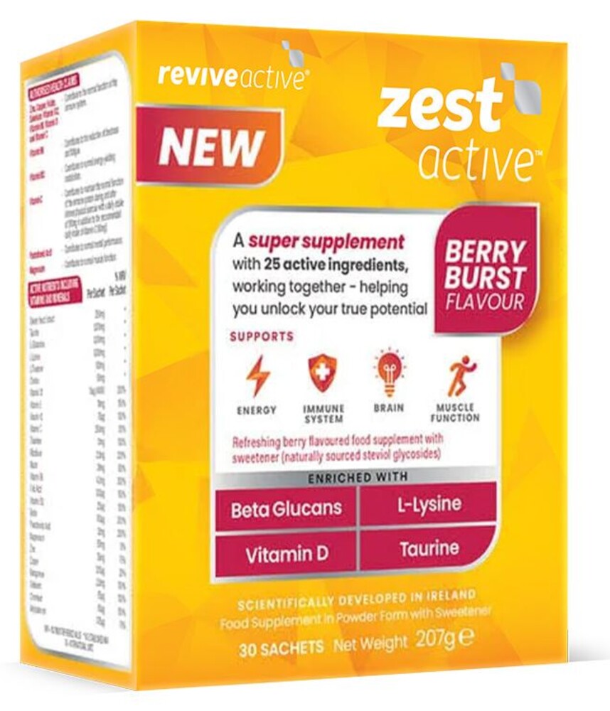 Zest Active 30 sáčků (Energie, imunita, mozek, funkce svalů)