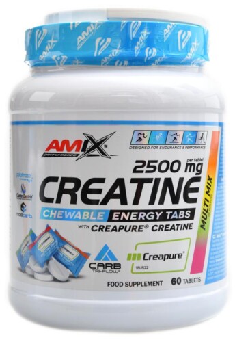 Creatine creapure 2500mg chewable tabs zero sugar 60 tablet multi flavour