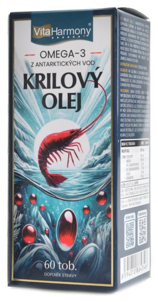 Omega 3 Krilový olej 60 tobolek krill oil