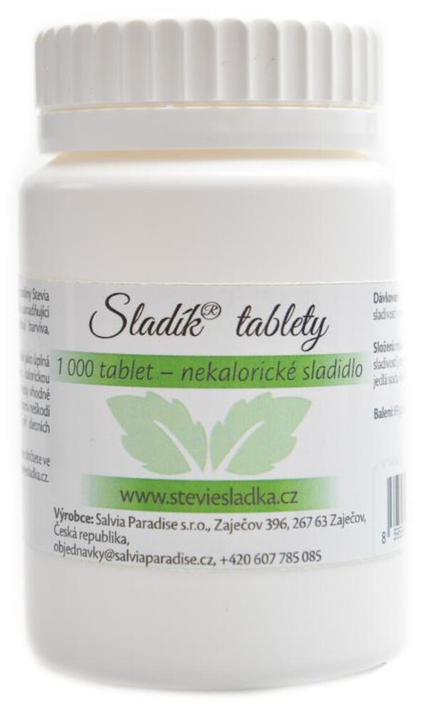 Sladík sladidlo - stévie tablety 1000 ks